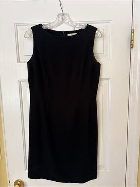 Ann Taylor Black Sleeveless Ponte Sheath Dress